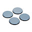 Patin auto-adhésifs Diall 40 mm x 4, blanc + gris/bleu