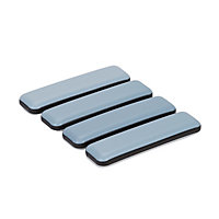 Patin auto-adhésifs Diall 70 x 19 mm x 4, blanc + gris/bleu