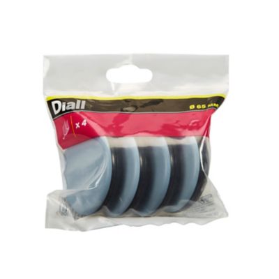 Patin Diall 65 mm x 4, noir + gris/bleu