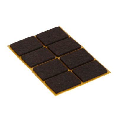 Patin en feutre auto-adhésifs Diall 35 x 24 mm x 8, marron
