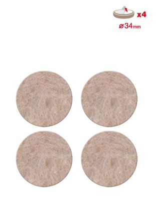 Patin en feutre laine adhésif rond beige Scotch ø34 mm