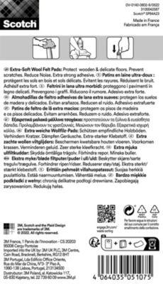Patin en feutre laine adhésif rond beige Scotch ø50 mm
