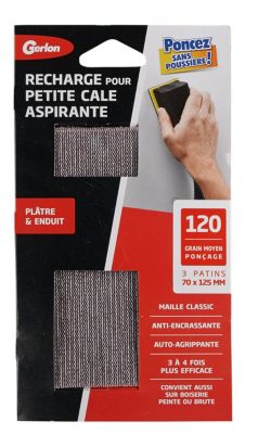 Patin pour petite cale aspirante grain moyen, 3 pièces