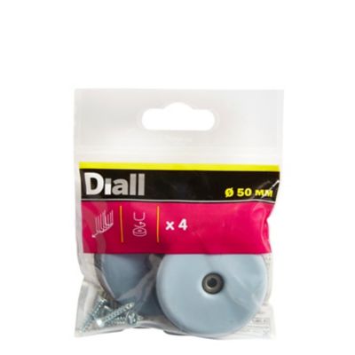 Patin vissés Diall 50 mm x 4, noir + gris/bleu