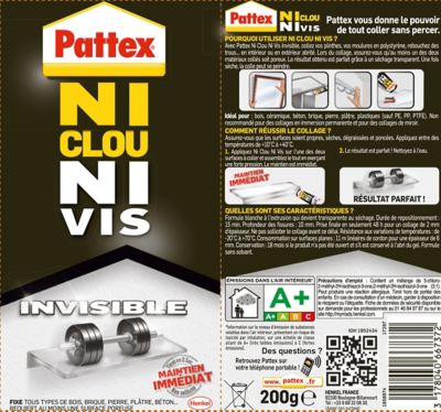 Pattex Ni Clou Ni Vis Chrono Invisible tube 200 g
