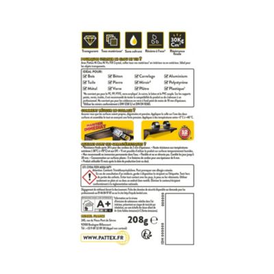 Pattex Ni Clou Ni Vis Pattex Crystal tube 208g