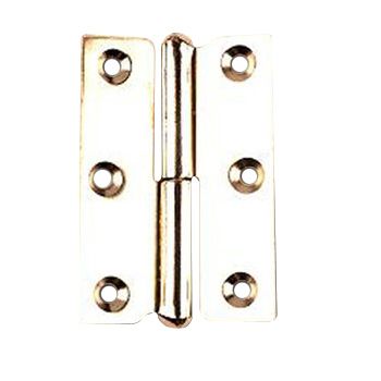 Paumelle nickelée 60 x 40 mm droite vendue par 2