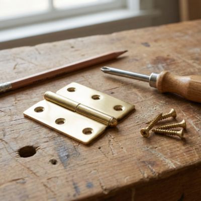 Paumelle nickelée 60 x 40 mm droite vendue par 2