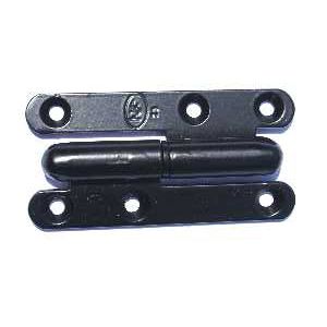 Paumelle noire ronde Afbat 110 x 55 mm droite