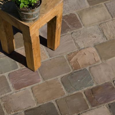 Pavé Grès Kandla Multicolore 20x14x2-2,5 cm (vendu au m² - 30 pavés/m²) - RO'MA NATURE