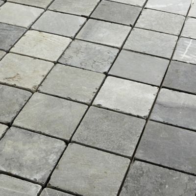 Pavé pierre bleue vieillie 15 x 15 cm, ép.2 cm Castorama