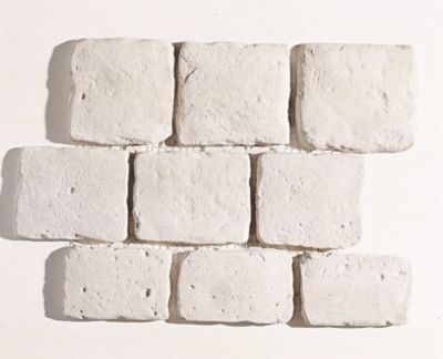 Pavage ancien lisse blanc 52,5 x 42,5 cm, ép.2 cm