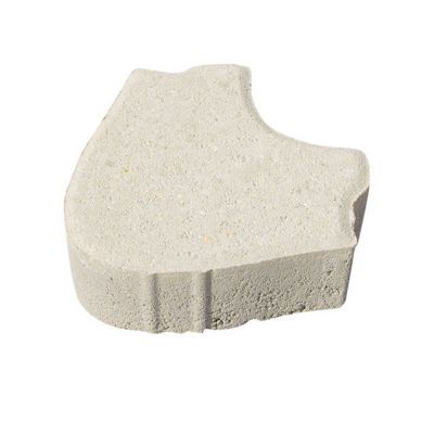 Pavé autobloquant Blooma Crocus quartz blanc 20 x 17 cm, ép.6 cm