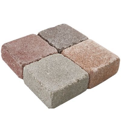 Pavé Blooma Antinéa nuancé brun 13,3 x 13,3 cm, ép.5 cm
