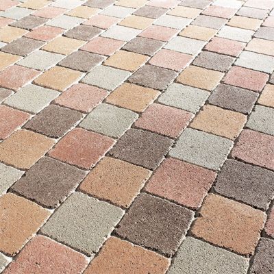 Pavé Blooma Antinéa nuancé brun 13,3 x 13,3 cm, ép.5 cm