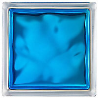Pavé de verre Brilly Nuage bleu 19 x 19 cm, ép.80 mm