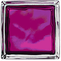 Pavé de verre Brilly Nuage rubis 19 x 19 cm, ép.80 mm