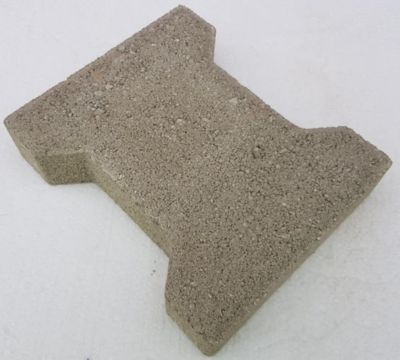 Pavé H béton gris 20 x 16 cm, ép.45 mm