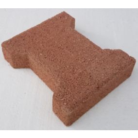 Pavé H béton rouge 20 x 16 cm, ép.45 mm