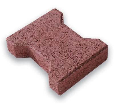 Pavé H rouge 19,8 x 16,5 cm, ép.4 cm | Castorama