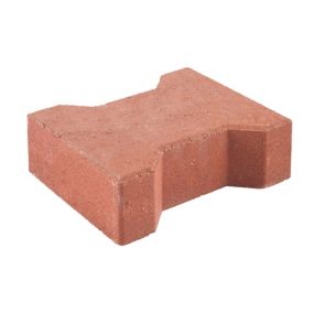 Pavé I béton rouge 19,8 x 16 cm, ép.45 mm