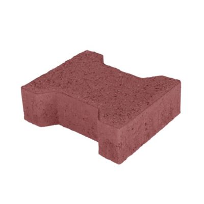 Pavé I béton rouge 19,8 x 16 cm, ép.45 mm