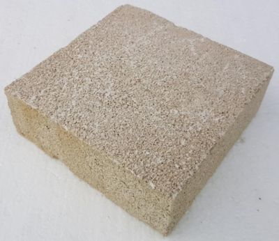 Pavé Pierre nuancé gris clair 12,5 x 12,5 cm, ép.45 mm