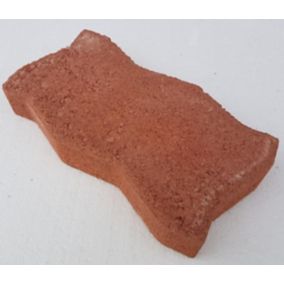 Pavé S béton rouge 26 x 15 cm, ép.45 mm