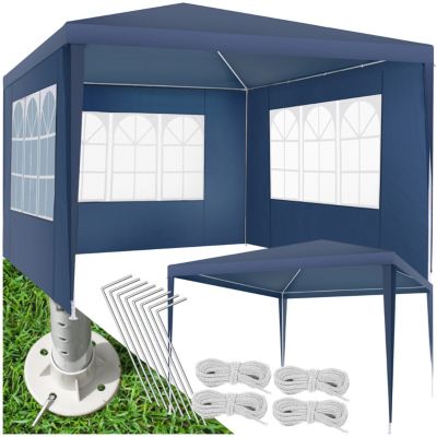 Pavillon 3 x 3 m avec système d'emboîtement bleu