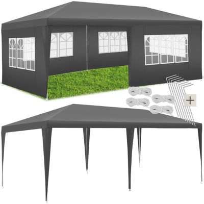 Pavillon 6 x 3 m avec système d'emboîtement gris