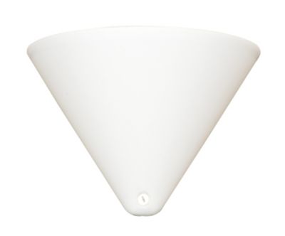 Pavillon cache-fils conique plastique blanc Ø12,5 x H.8,5 cm Tibelec