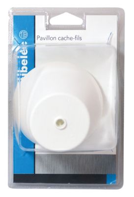 Pavillon cylindrique TIBELEC, plastique, blanc