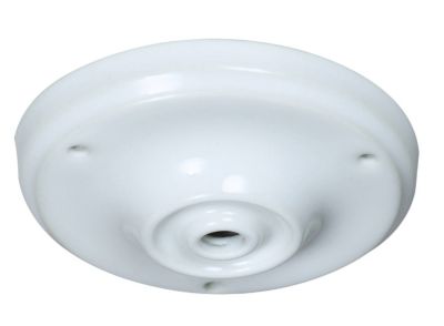 Pavillon céramique blanc Ø10,5 x H. 3cm Tibelec