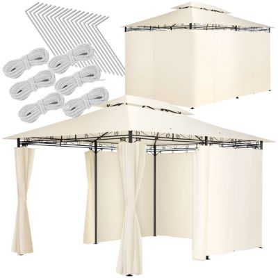 Pavillon de jardin 4 x 3 m crème