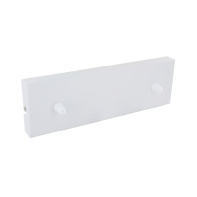 Pavillon de plafond métallique rectangle Chacon blanc 25cm