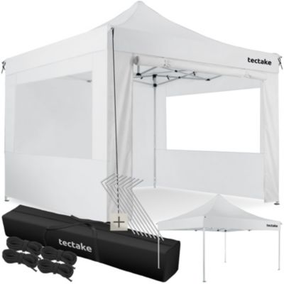 Pavillon pliant en aluminium 3 x 3 m blanc