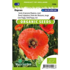 Pavot coquelicot Red Corn Poppy - Graines biologiques - Ca. 0,3 g