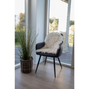 Peau d'agneau artificielle ivoire de 50x85 cm pour décoration et ameublement