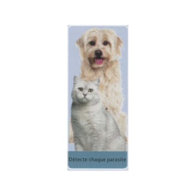 Peigne double antipuces et poussière pour chat et chien