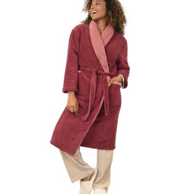 Peignoir polaire mixte côtelé ultra chaud Terre Brulée 5 - XXL NOTTING HILL