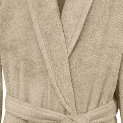 Peignoir éponge homme-femme col châle 400 g/m² Sable L STUDIO