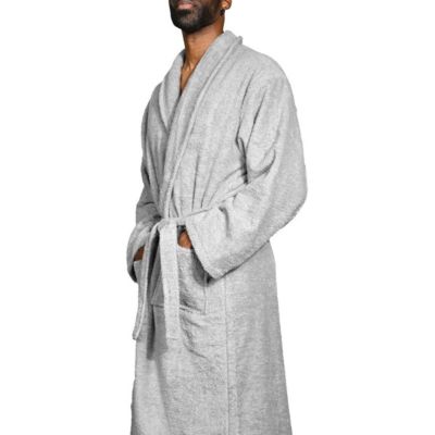 Peignoir éponge homme-femme col châle 400 g/m² Sable L STUDIO