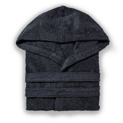 Peignoir Unisexe En Éponge De Coton Gris Fumé Teddy De Kiamami Valentina