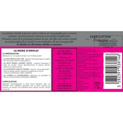 Peinture à base de caséine meubles Liberon crème mat 0,5L