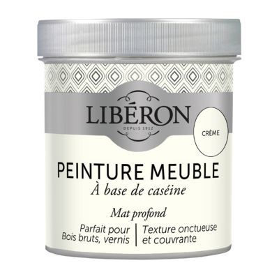 Peinture à base de caséine meubles Liberon crème mat 0,5L