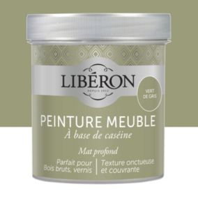 Peinture à base de caséine meubles Libéron vert de gris mat 500ml