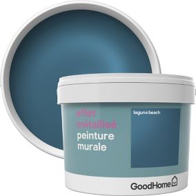 Peinture à effet métallisé GoodHome bleu Laguna Beach 2L