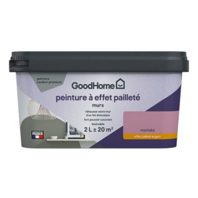 Peinture à effet pailleté GoodHome violet Morioka 2L
