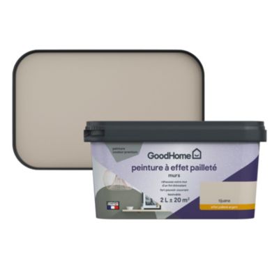 Peinture à effet pailletté GoodHome beige tijuana satin 2L
