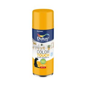 Peinture aérosol Color Touch multi supports Dulux Valentine brillant jaune signal 400ml